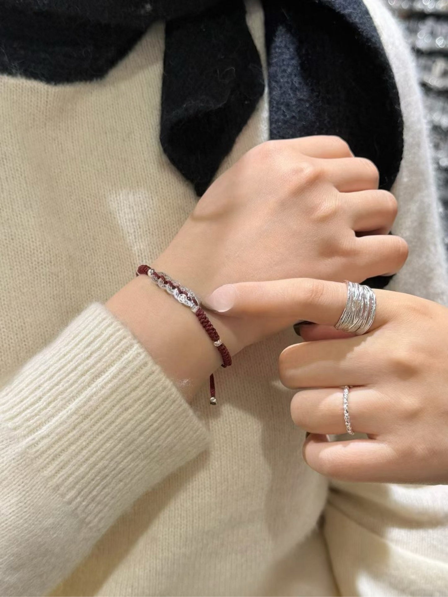 Kelly Designs Red String Five Emperor Coins Bracelet (Instock)