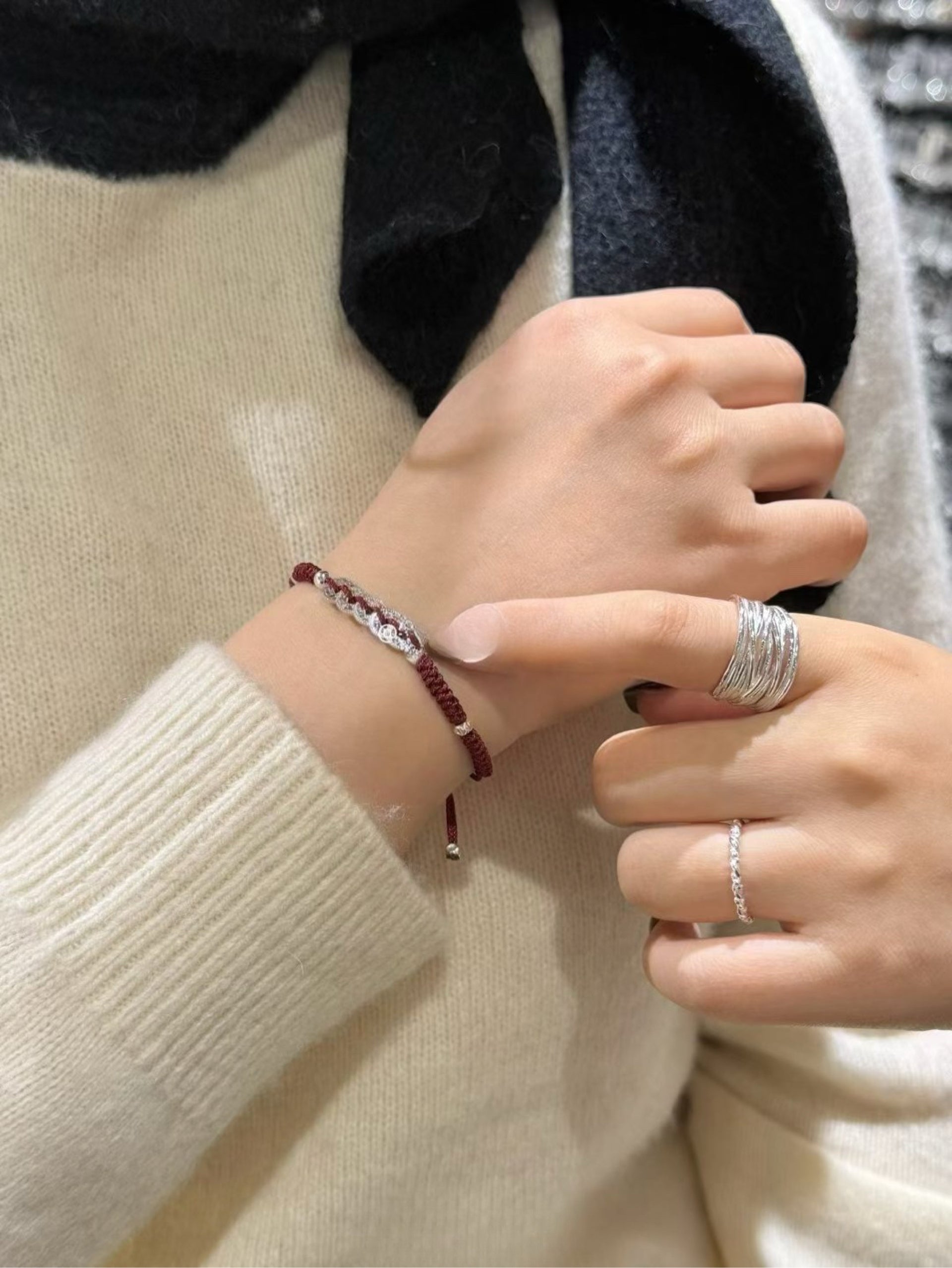 Kelly Designs Red String Five Emperor Coins Bracelet (Instock)