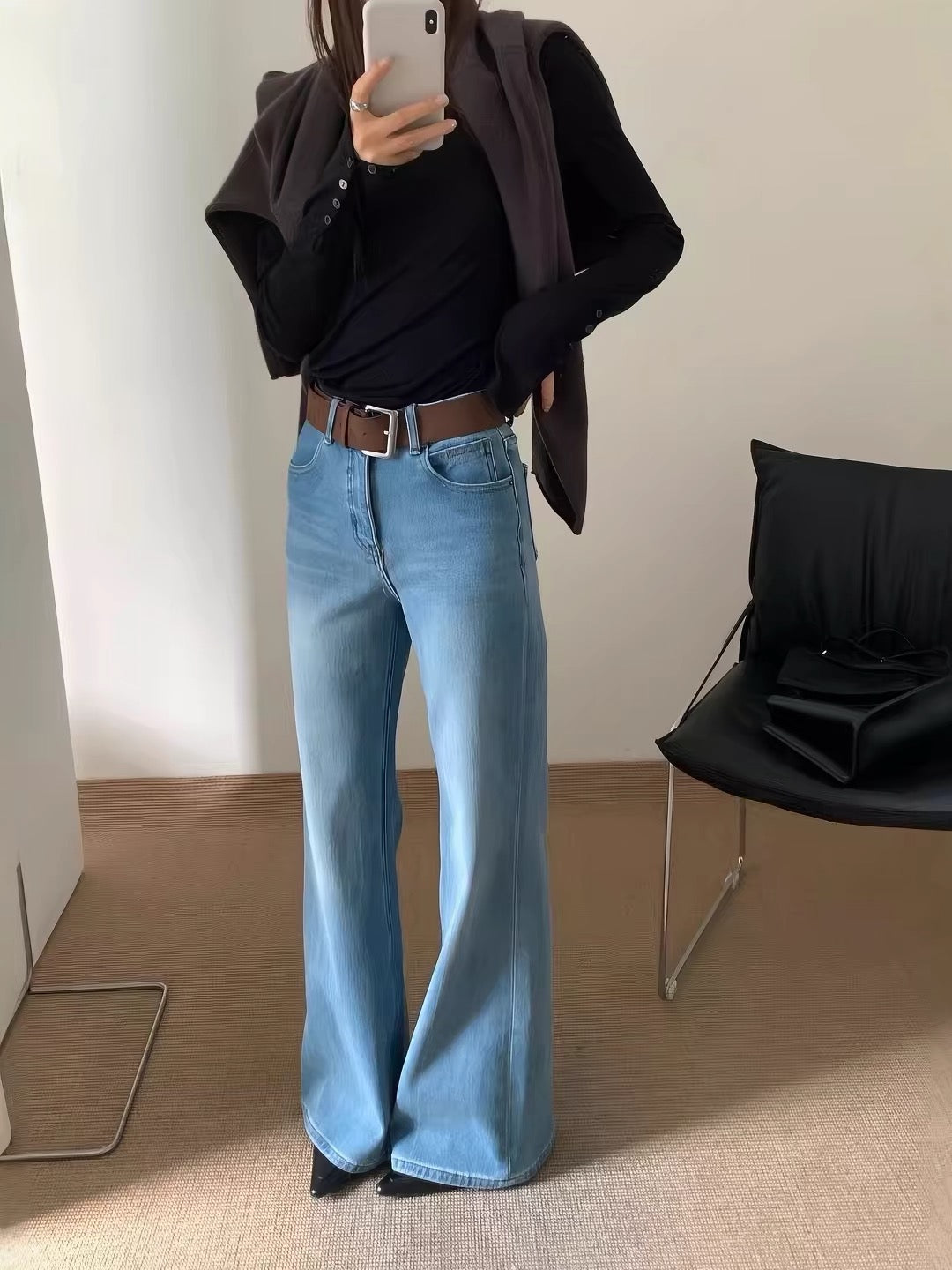 Kelly Designs Four Season Blue Jeans With Belt(Instock)