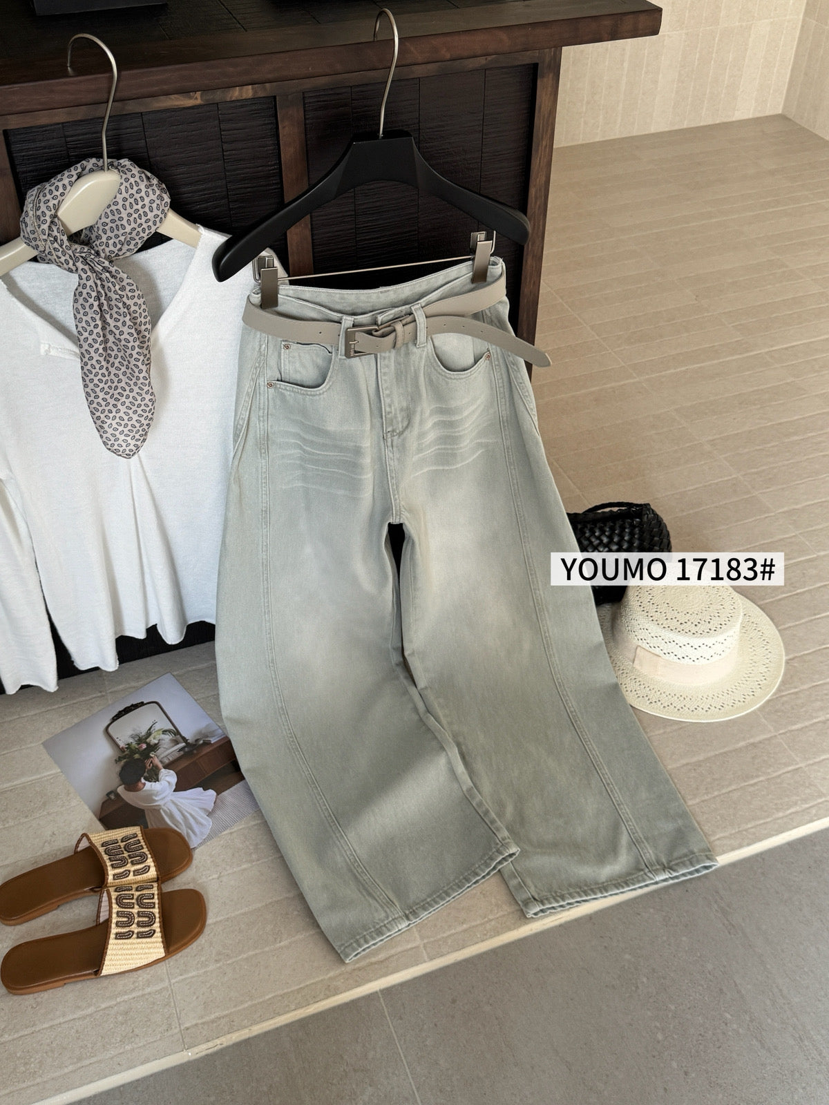 Kelly Designs Soft Grey Casual - Lose Leg Jeans (Instock)