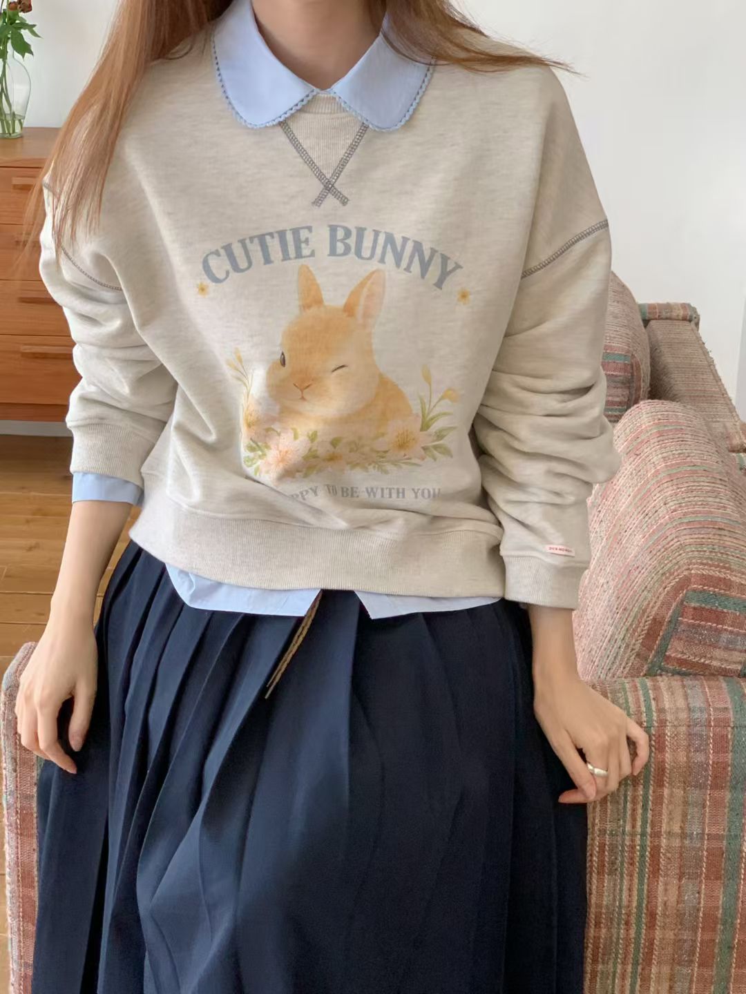 Korean APM Collection 2 Colors Bunnies Sweater (Instock)