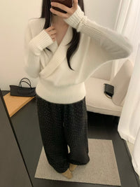Kelly Designs Soft V-Neck Wrap Knit Sweater-3 Colors (Instock)