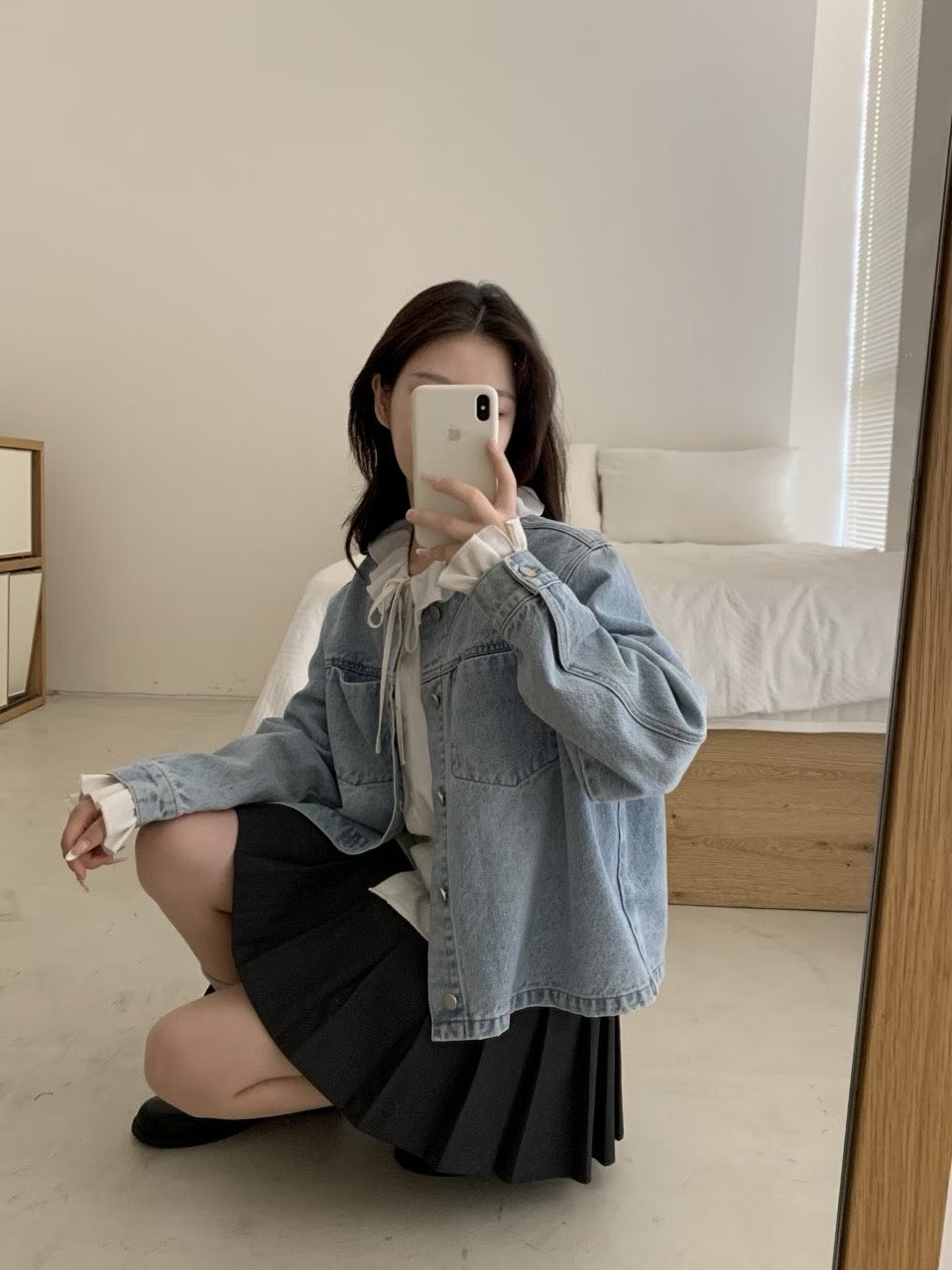 Kelly Designs Round Neck Denim Jacket (Instock)