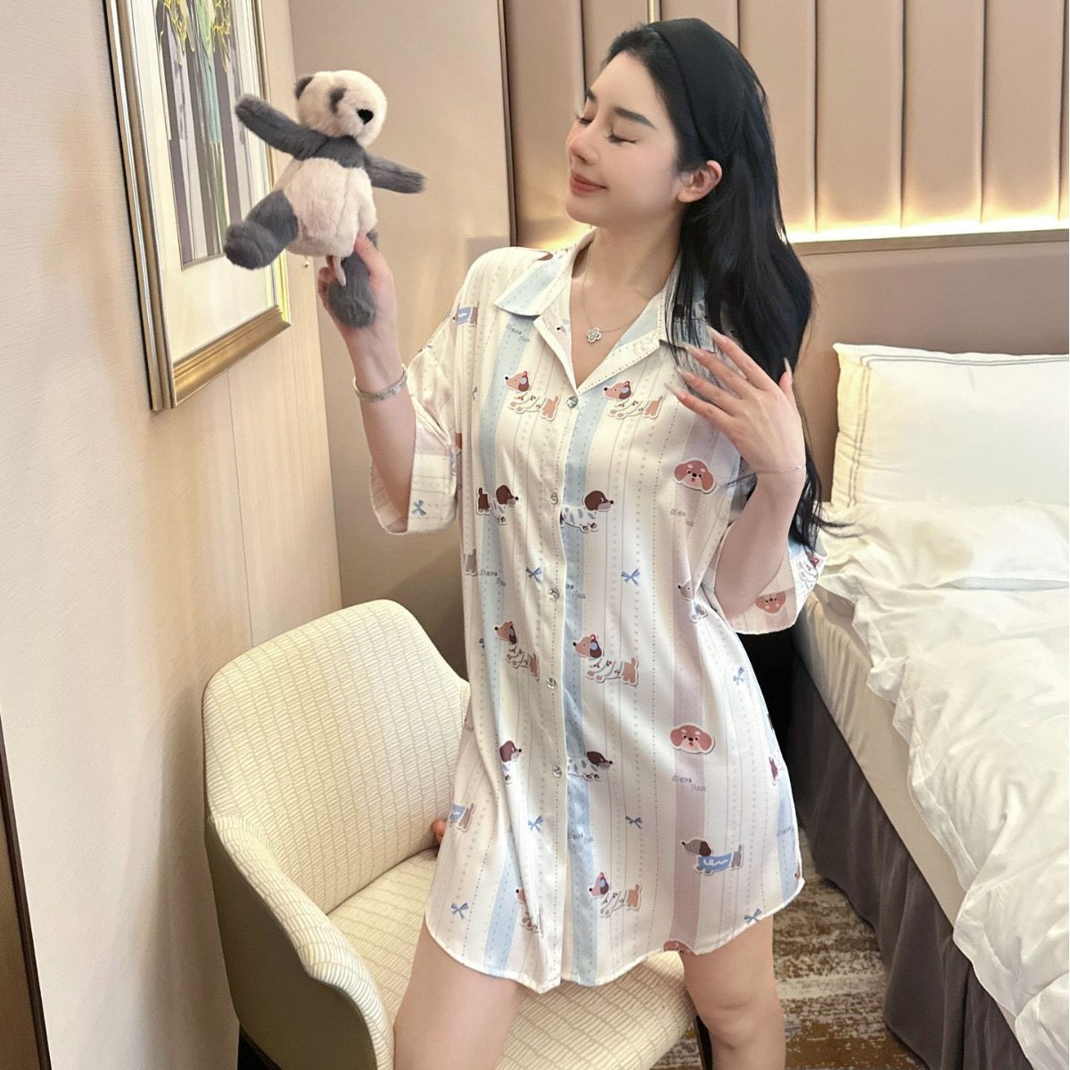 Kelly Designs Puppies Sleep Dress (Preorder)