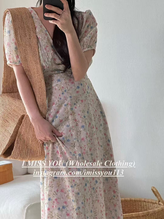 Korean APM Collection I Miss You White Flower Dress (Instock)