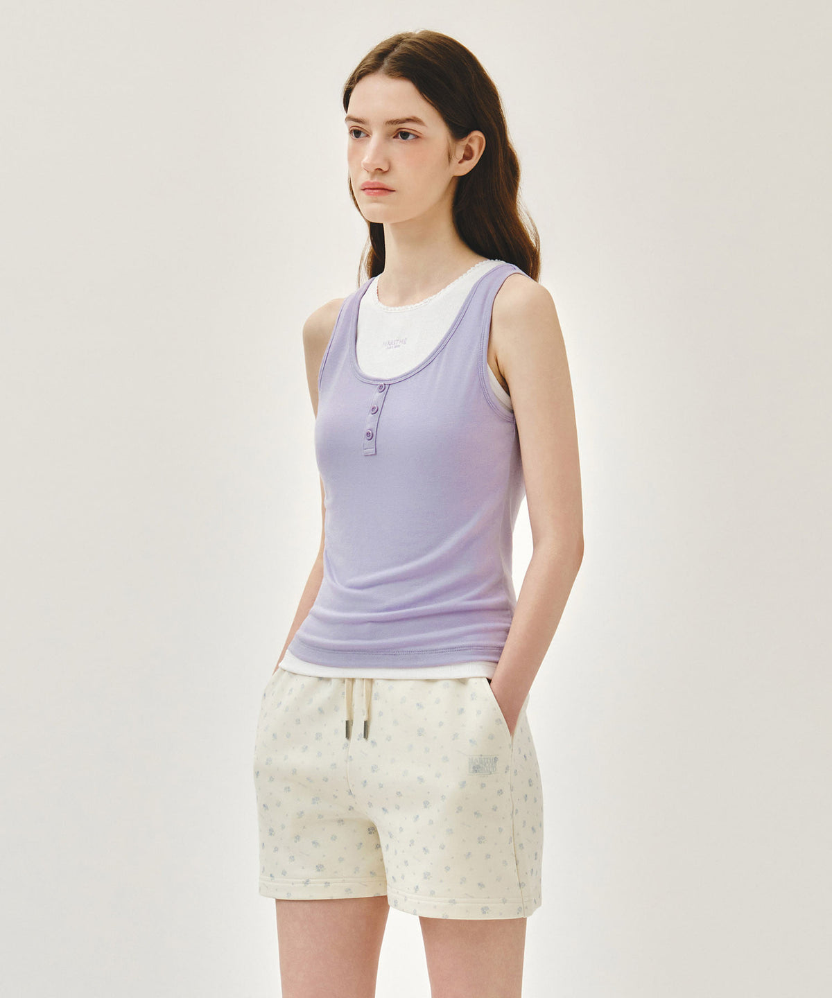 Marithe W LAYERED SLEEVELESS lavender (Instock)