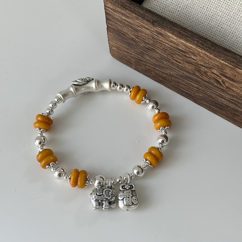 Kelly Designs Beeswax Silver Bracelet (Instock)