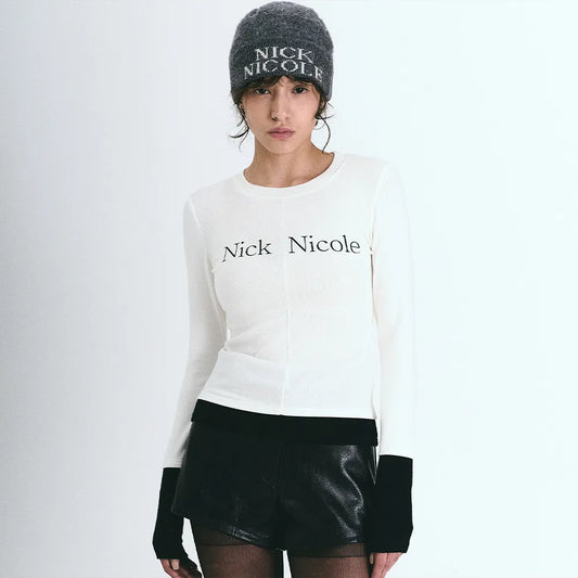 Korean Collection Nick Nicole Layer PinkTuck Long Sleeves Top_Ivory (Instock)