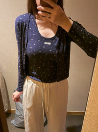 Korean APM Collection Tank Top & Cardigan Set(Instock)