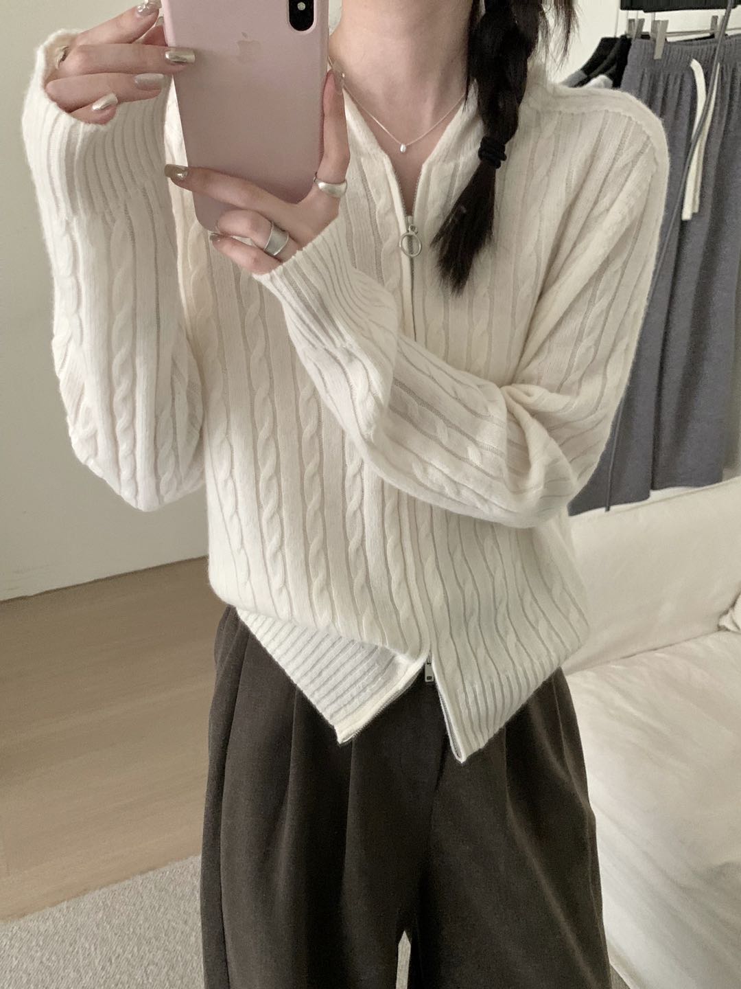 Kelly Designs Wool Multiple Colors Zip Up Cardigan (Instock)