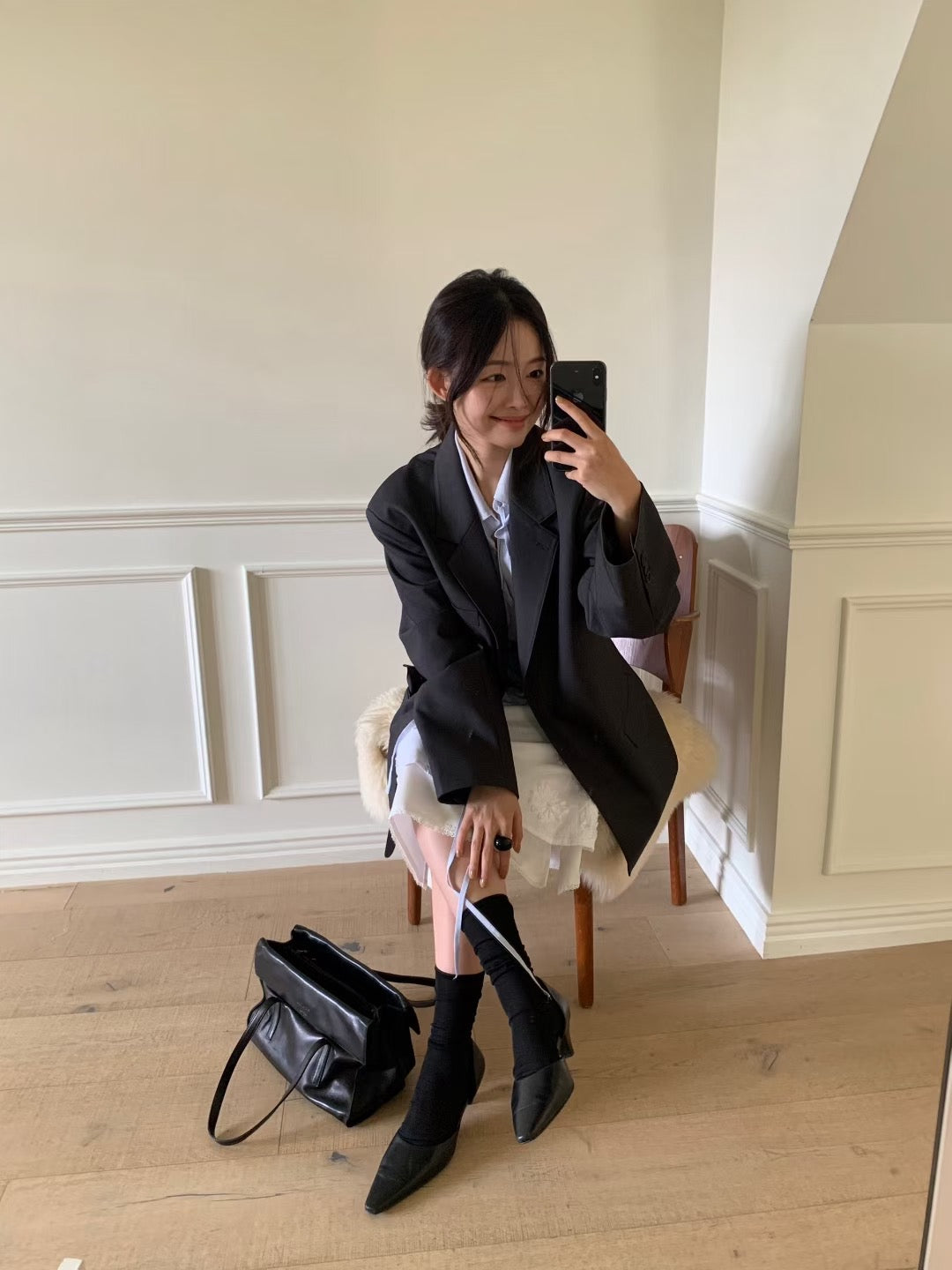 Korean APM Collection Dark Grey Blazer (Instock)