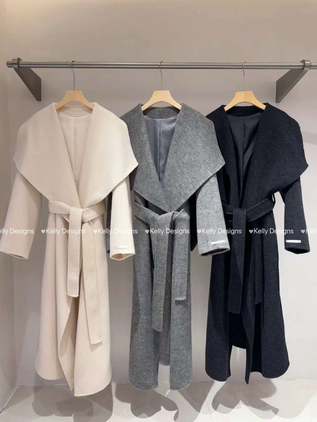 Kelly Designs Charcoal Wool Coat (Instock)