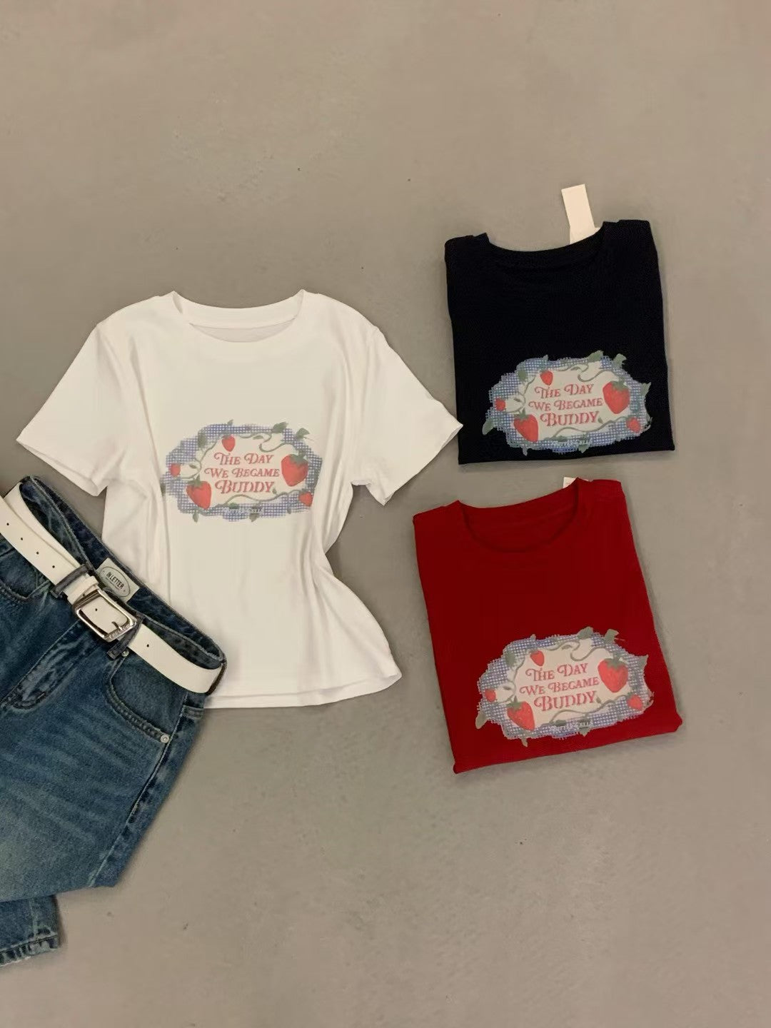 Kelly Designs Strawberry Tshirt- 3 Colors (Instock)