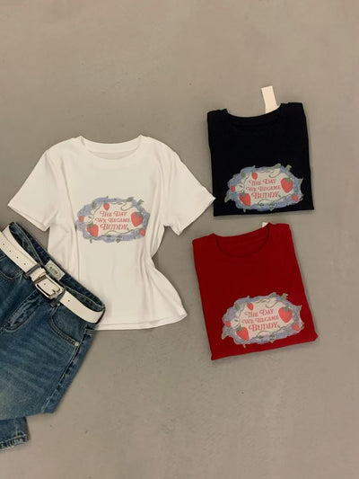 Kelly Designs Strawberry Tshirt- 3 Colors (Instock)