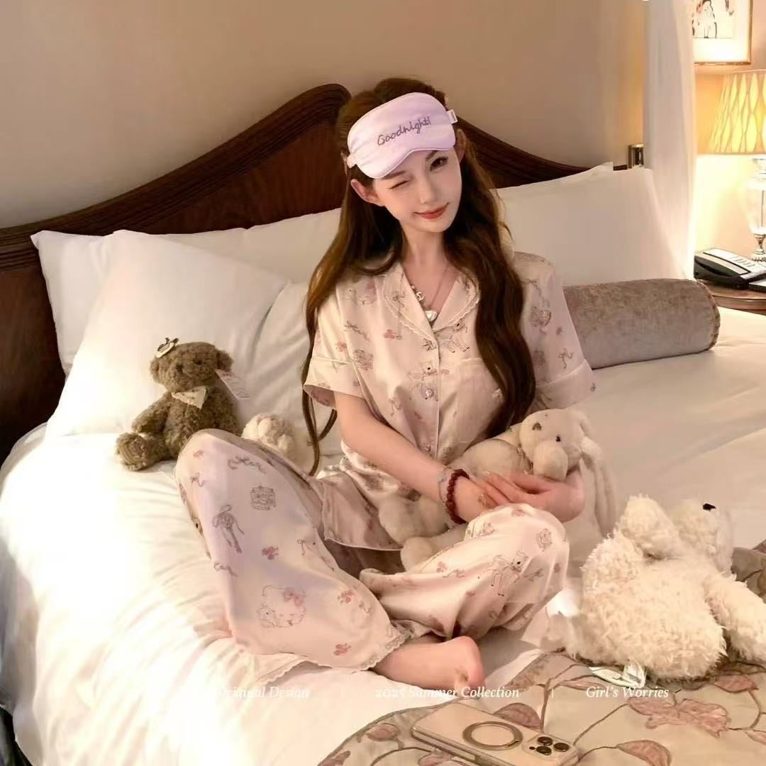 Kelly Designs Little Lamps Pajama Set  – Short/Long Sleeve & Long/Short Pants 4pcs Set (Instock)