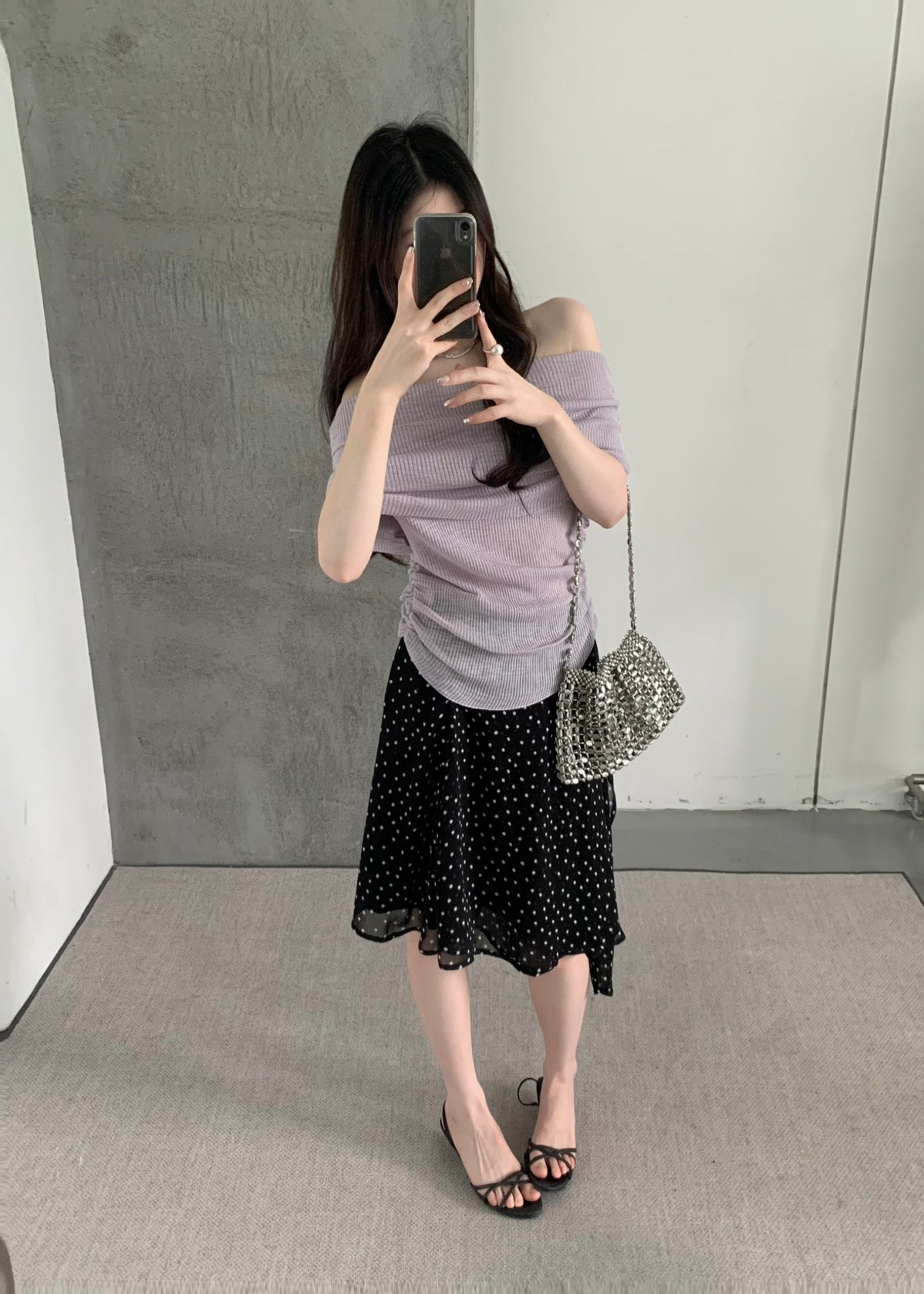 Kelly Designs Off Shoulder Knit Purple Top(Instock)