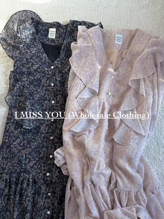 Korean APM Collection I Miss You Purple Dress (Instock)