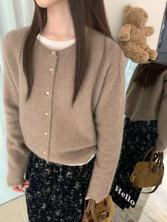 Kelly Designs Raccoon Moon Khaki Cardigan (Instock)