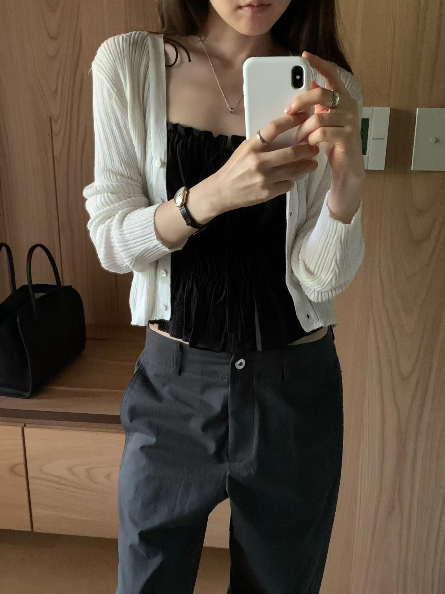 Korean APM Collection Ounce Cardigan - White (Instock)