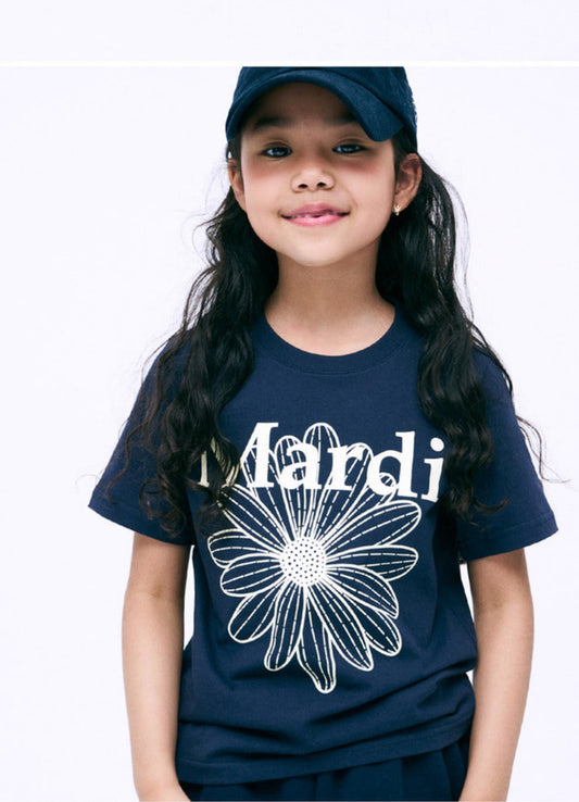 Mardi Mercredi KIDS TSHIRT FLOWERMARDI_NAVY CREAM(Preorder)