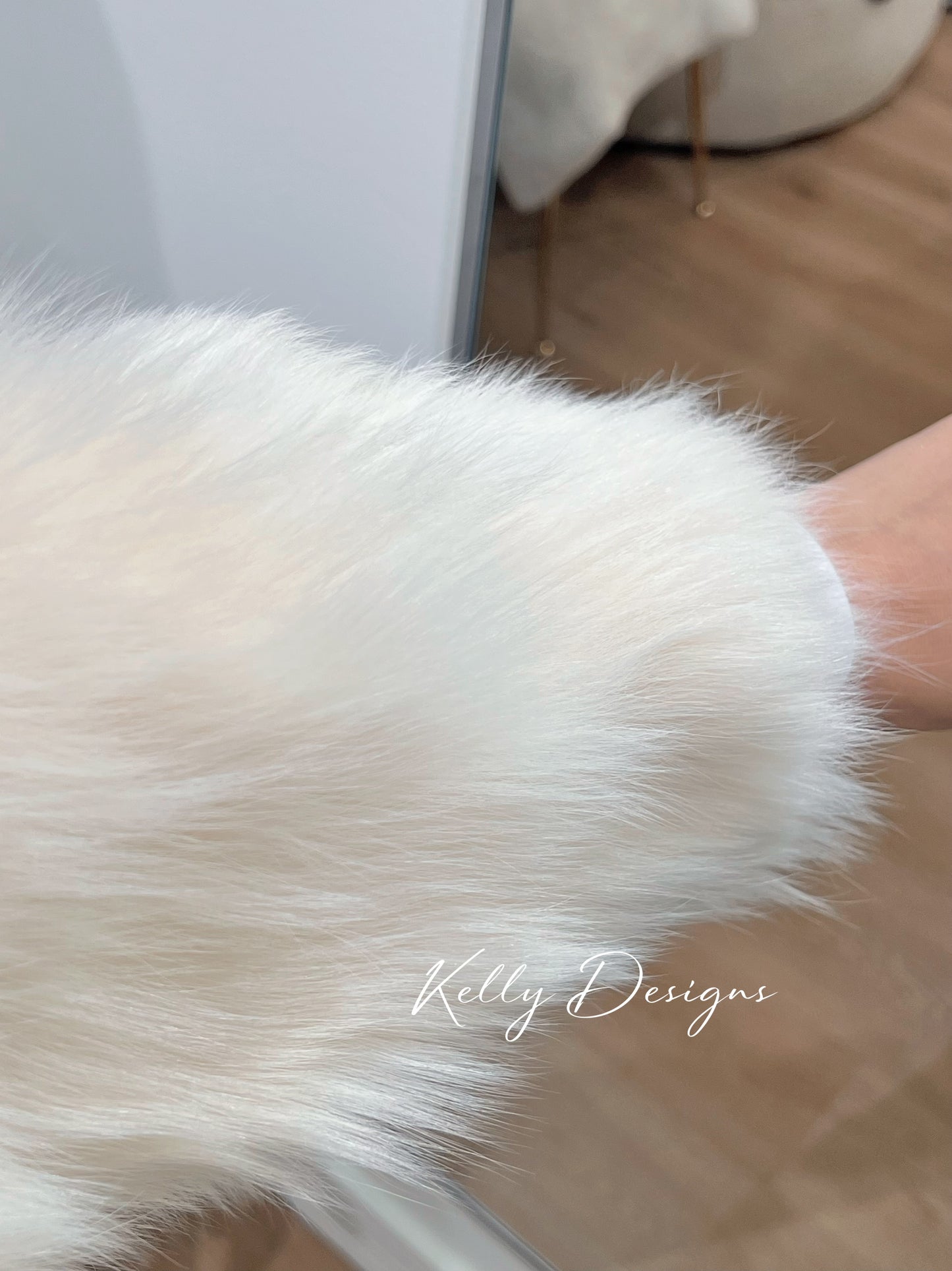 Kelly Designs 2 Colors Fox Fur Jacket with V Neck-Short Version (Instock)