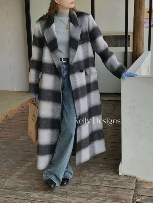 Kelly Designs Lattices Wool Coat (Instock)