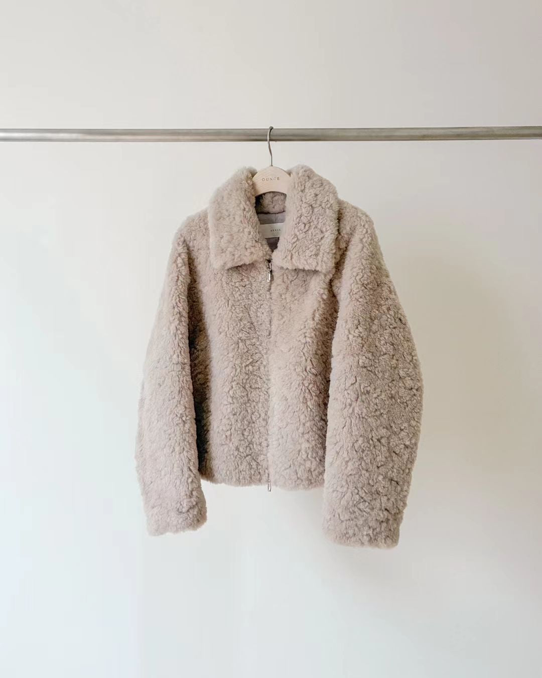 Korean APM Collection Ounce Faux Fur Zip Up Jacket (Preorder)