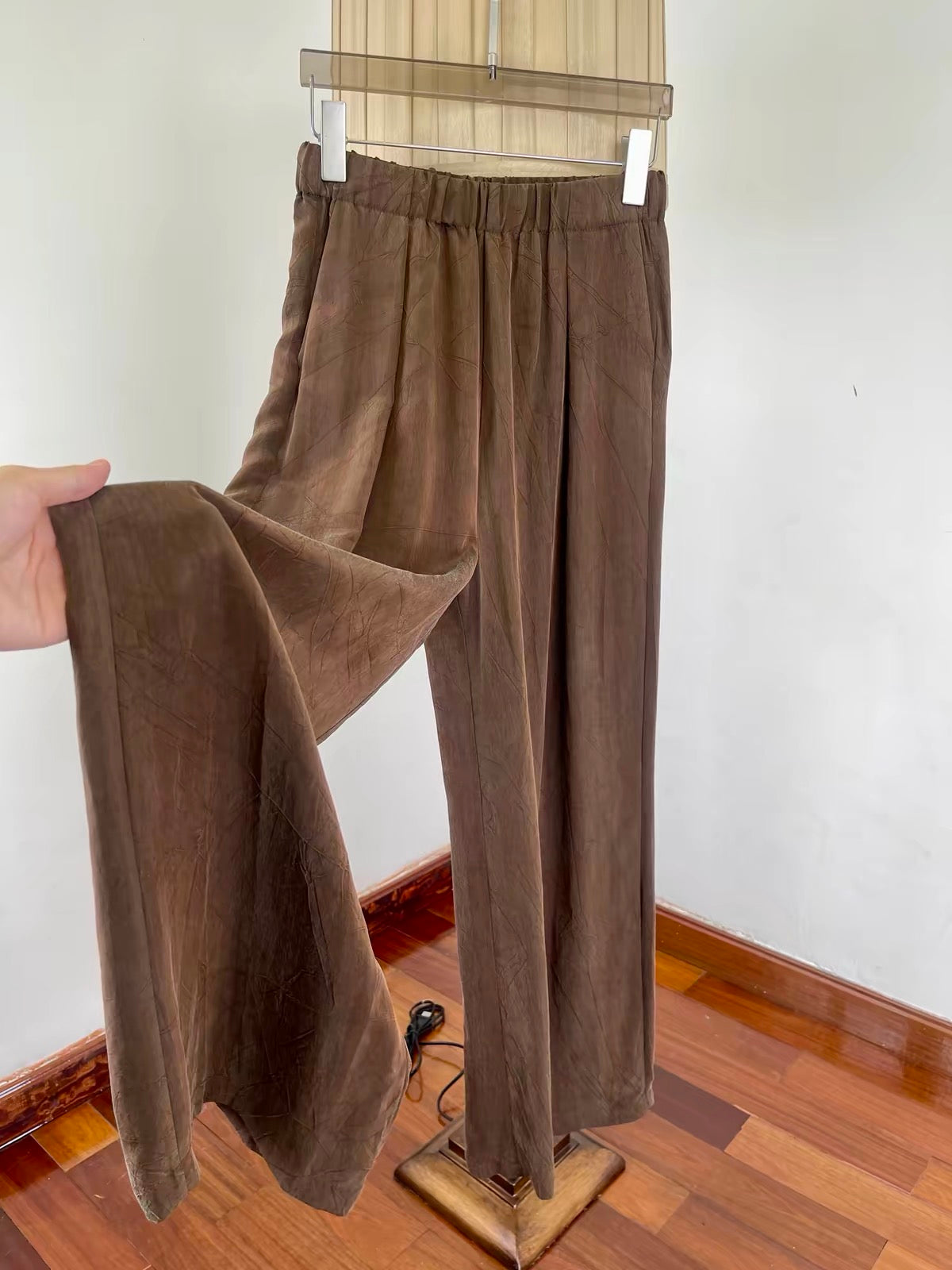 Kelly Designs Premium Cupro Wide-Leg Pants - Special Brown (Instock)