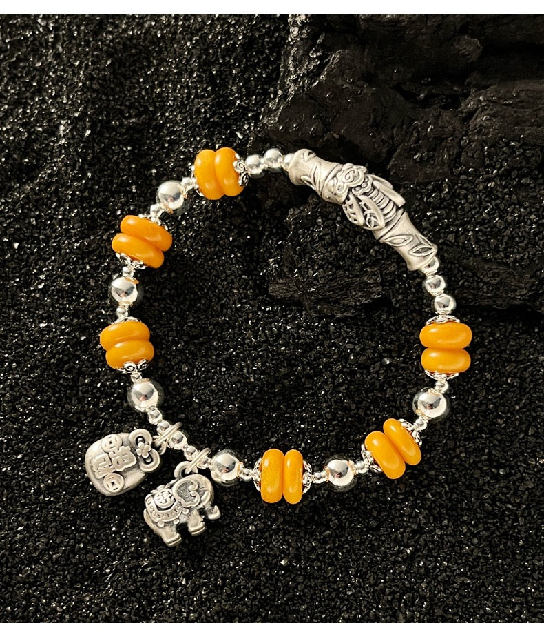 Kelly Designs Beeswax Silver Bracelet (Instock)