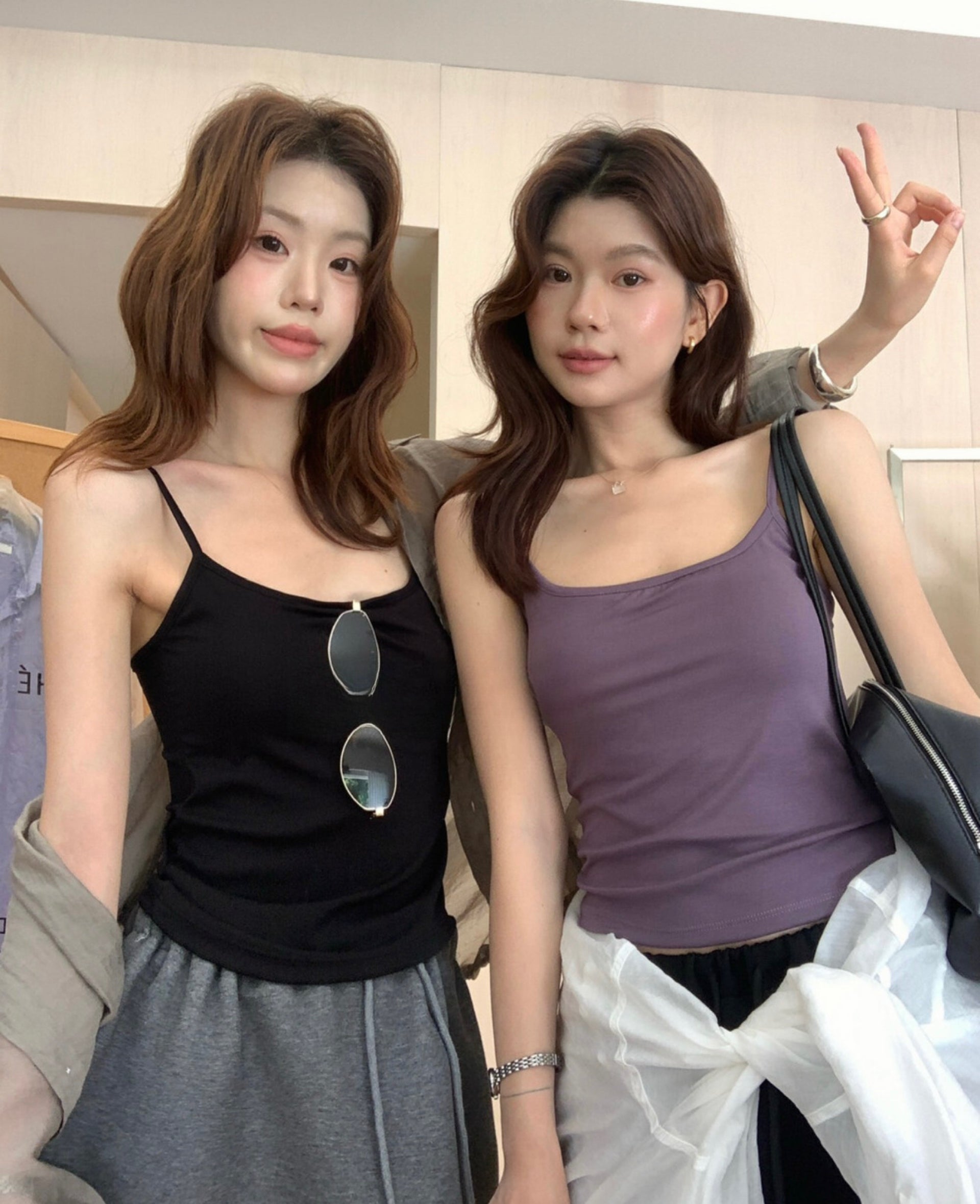 Kelly Designs Built-In Bra Cropped Cami Top (Instock)