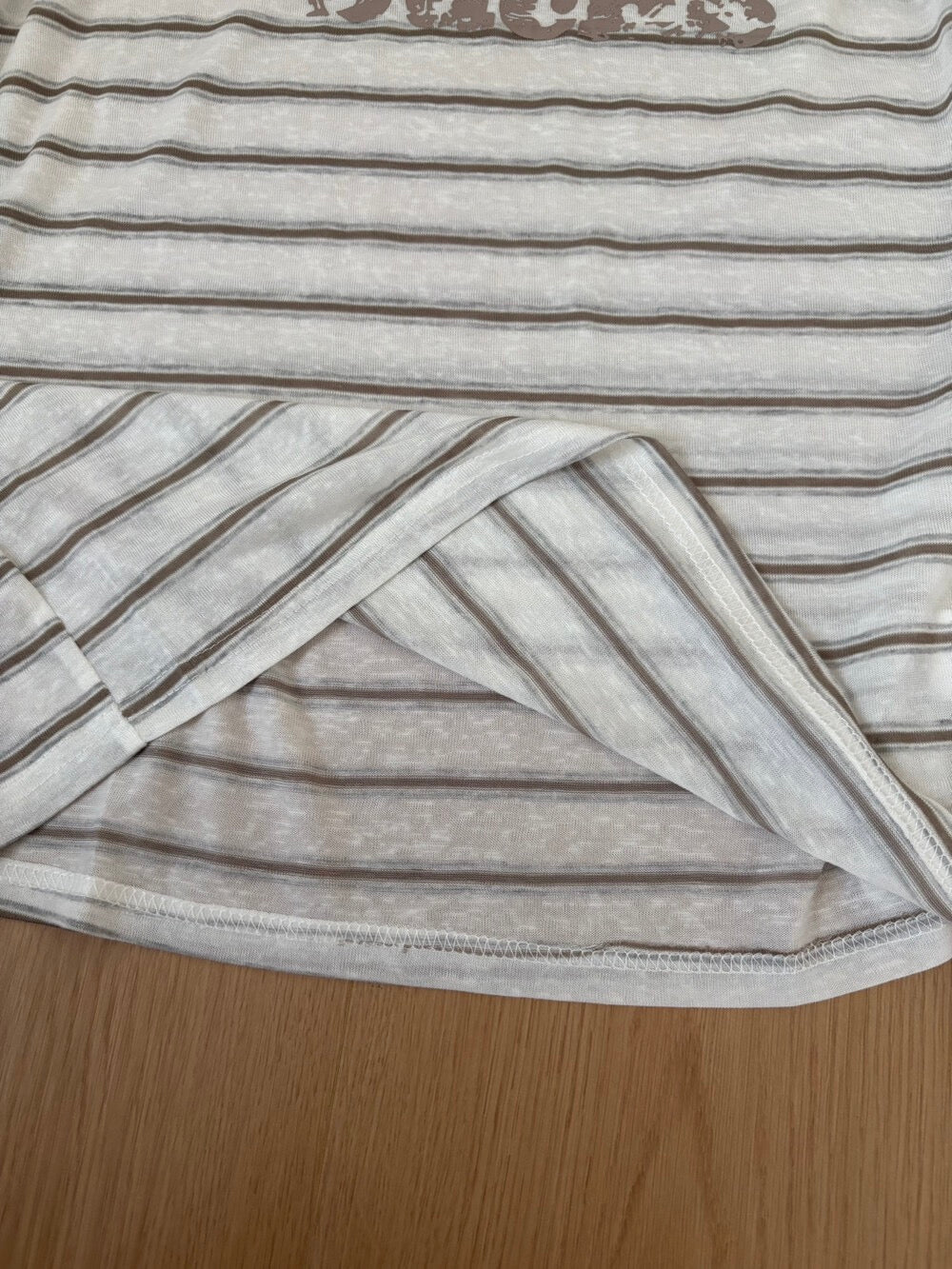 Kelly Designs Sun Cover Long Sleeves Stripe Brown Top (Instock)
