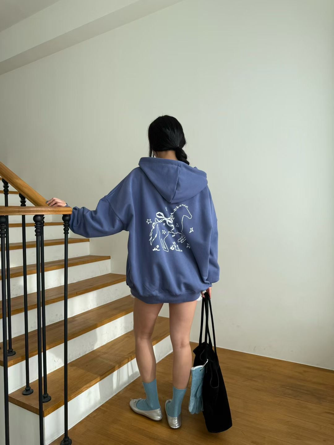 Korean APM Collection Horse Zip Up Jacket - 3 Colors (Instock)