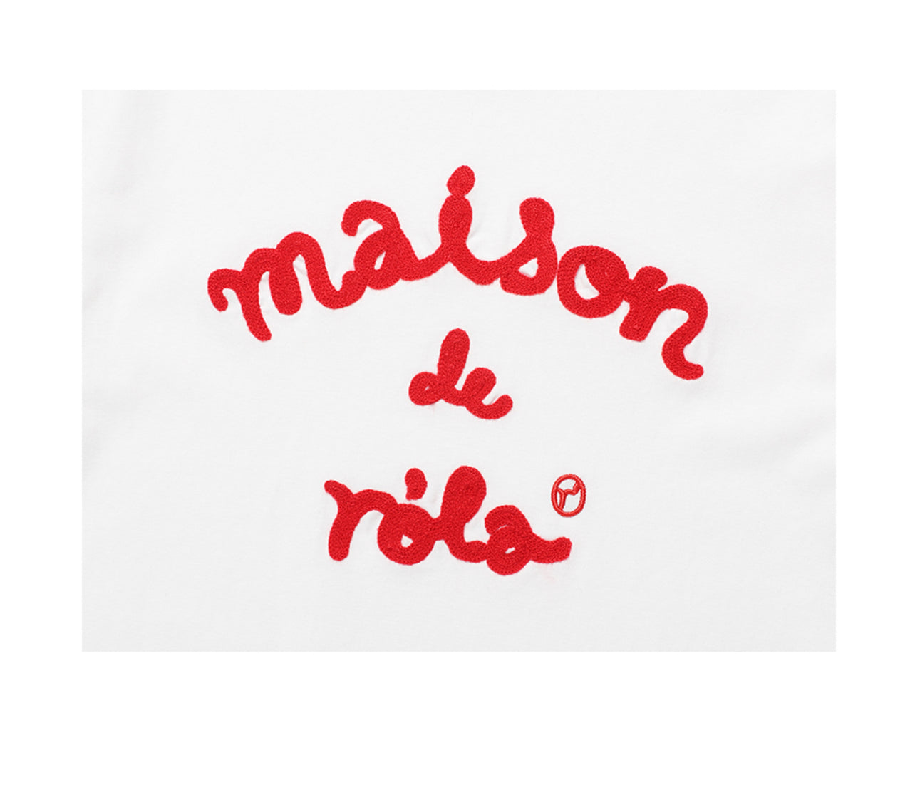 MAISON DE ROLA EMBROIDERY T-SHIRT WHITE (Preorder)