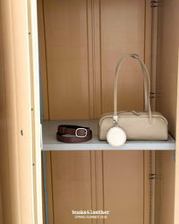 Korean APM Collection BUCKS&LEATHER Khaki Leather Bag (Instock)