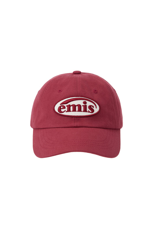 EMIS TONE ON TONE WAPPEN BALL CAP-RED(Preorder)