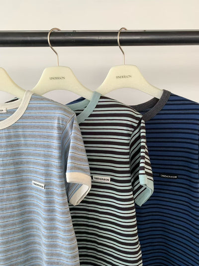 Korean APM Collection Underson Stripe Tshirt - 2  Colors (Instock)