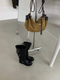 Kelly Designs Vintage Buckle Strap Mid-Calf Boots (Instock)