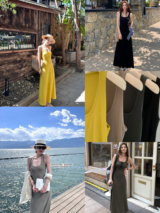 Kelly Designs U Neck Long Dress-3 Colors (Instock)