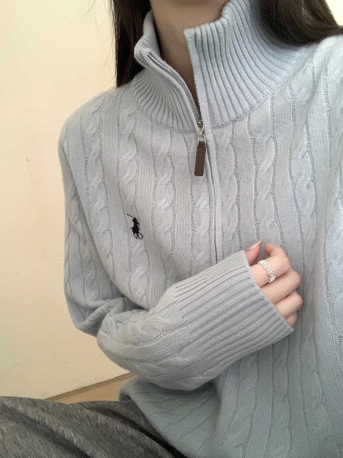 Kelly Designs 100% Wool Half-Zip Cable Knit Sweater – Five Colors (Instock)