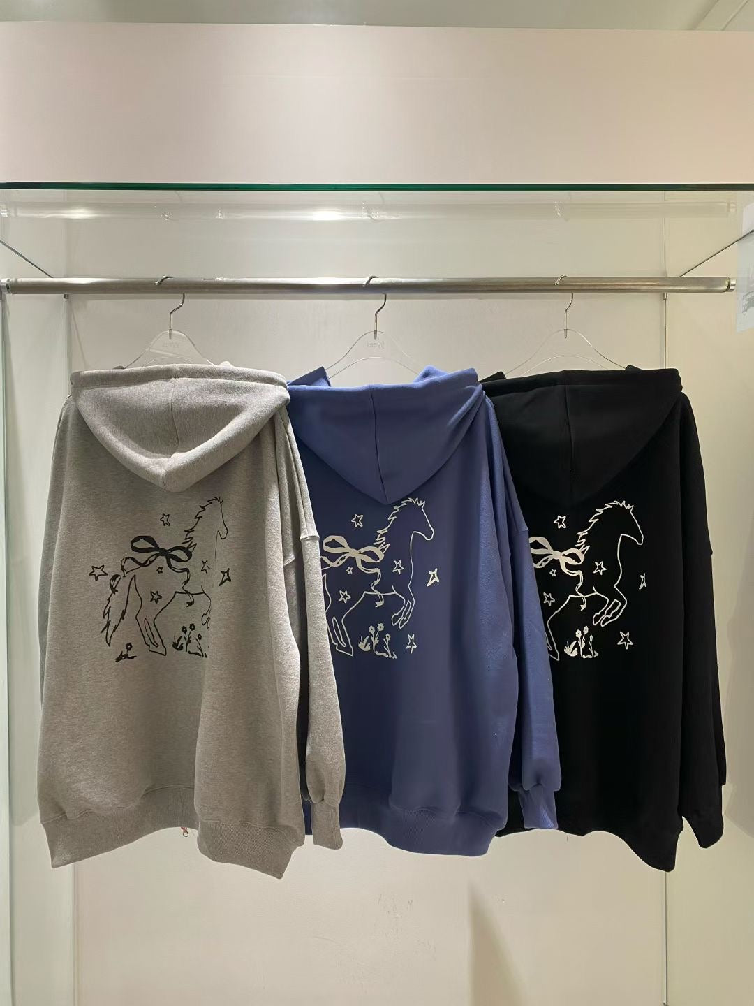 Korean APM Collection Horse Zip Up Jacket - 3 Colors (Instock)