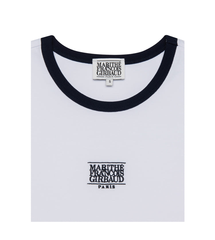 Marithe _W Classic Logo Ringer Tee White (Preorder)