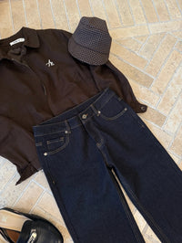 Kelly Designs Vintage Contrast Stitch Cropped Jeans (Instock)
