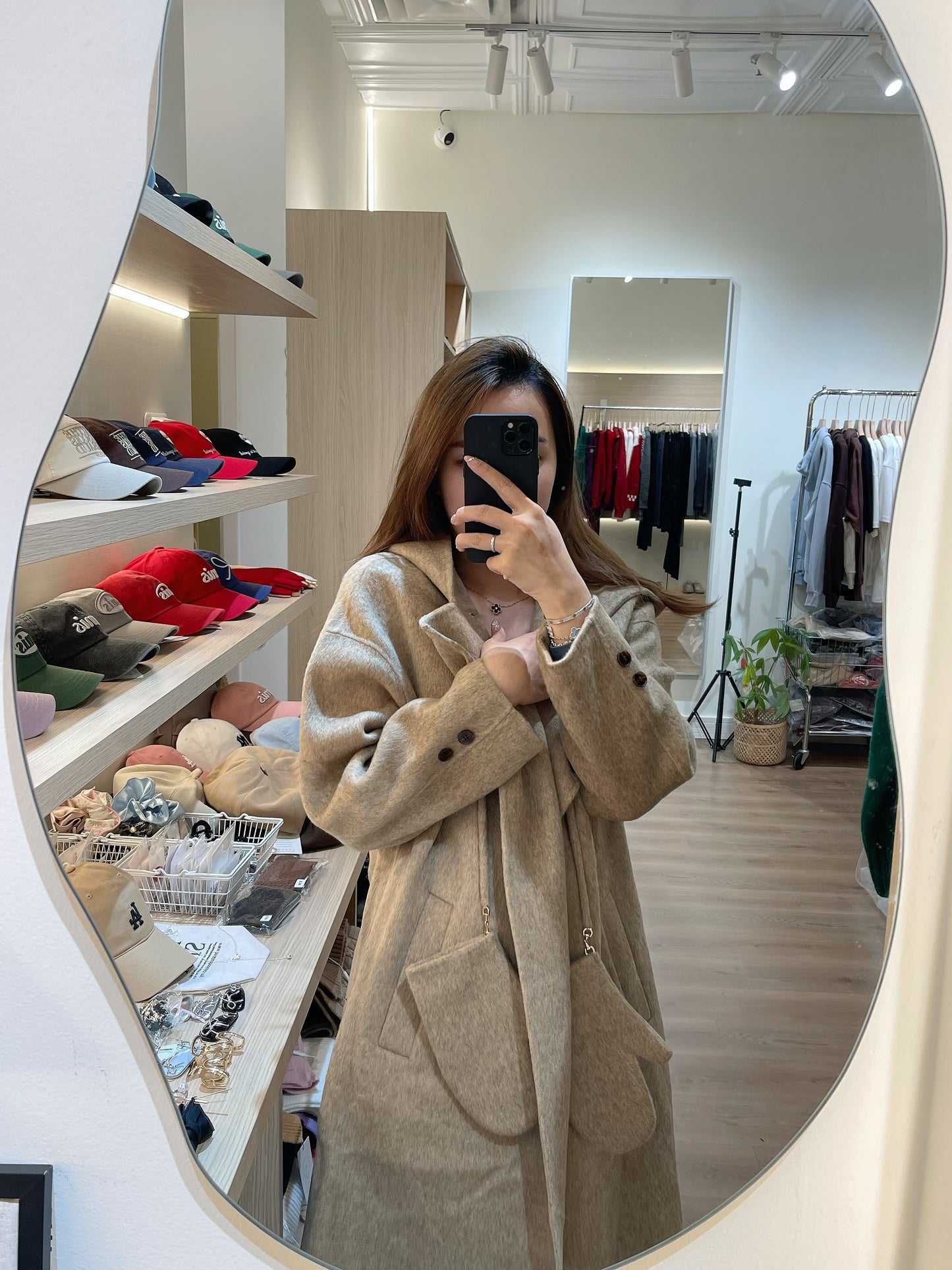 Kelly Designs Wool Oatmea Coat With Gloves (Instock)