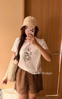 Korean APM Collection Bear White Tshirt (Instock)