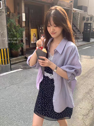 Korean APM Collection Linen Casual Shirt - 3 Colors (Instock)