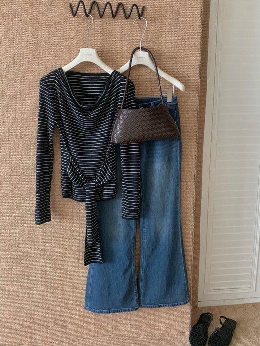 Kelly Designs Two Colors Stripe 2-ways Top (Instock)