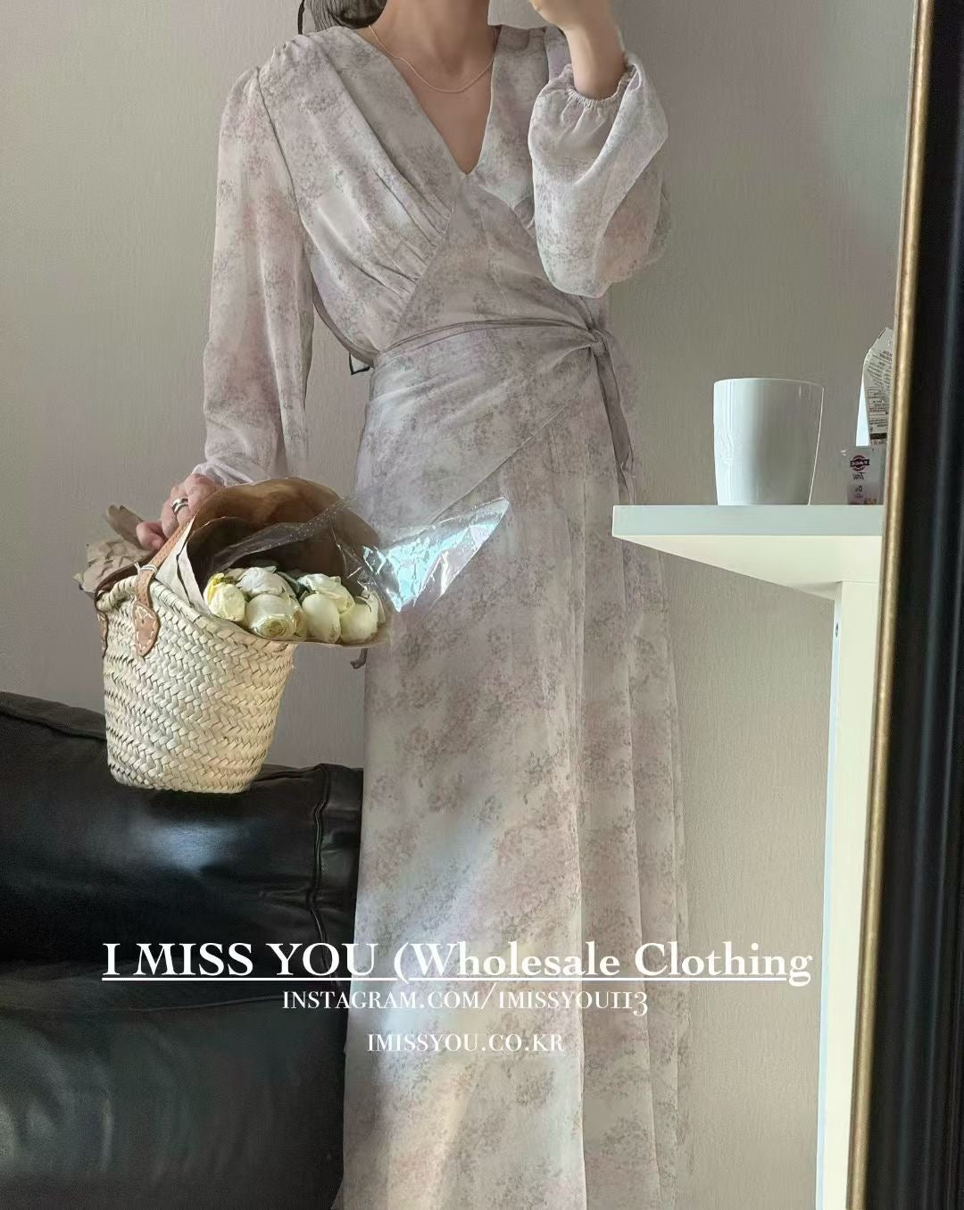 Korean APM Collection I Miss You Purple Dress (Instock)