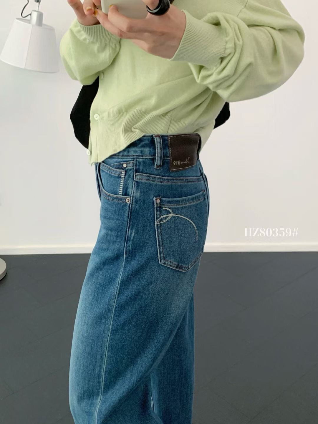 Kelly Designs Navy Fall Straight Jeans(Instock)