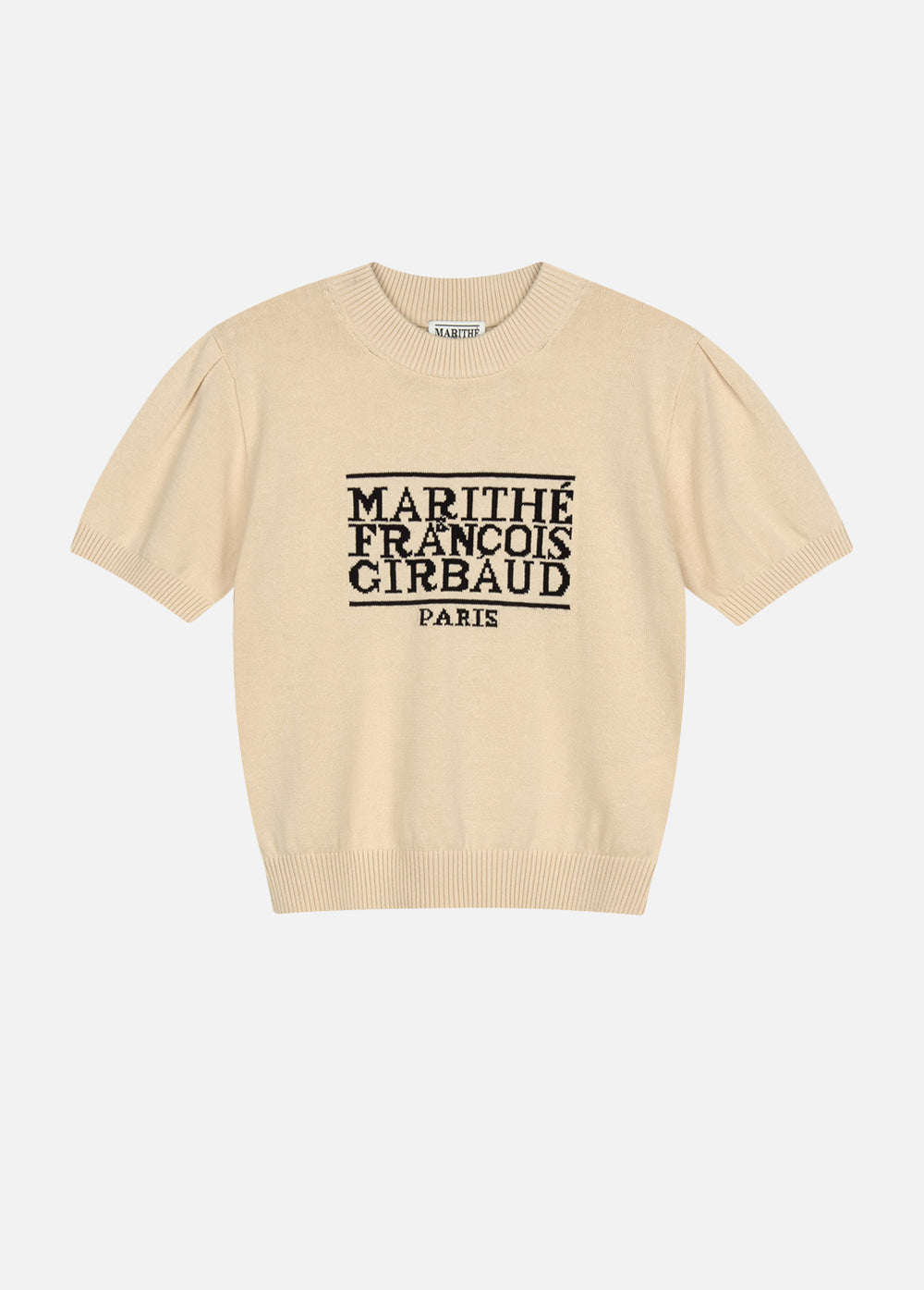 Marithe W CLASSIC LOGO HALF KNIT ivory (Instock)