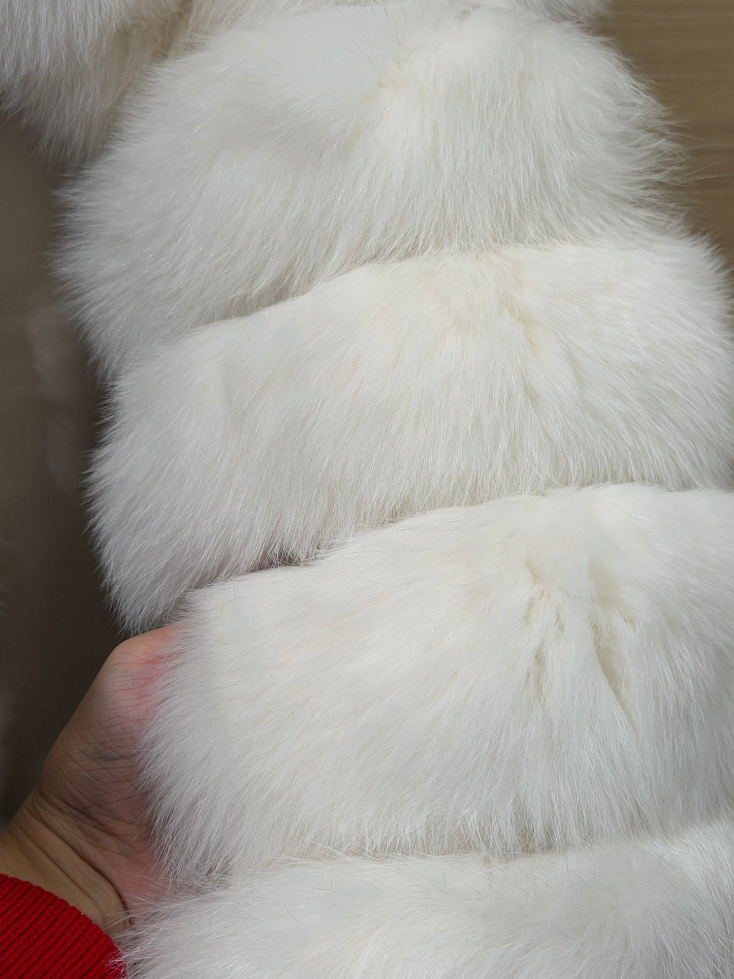 Kelly Designs Fox Fur Pure White Vest (Instock)